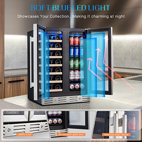 Kalamera Dual Zone Wine and Beverage Fridge