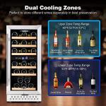 Tylza 30-Bottle Dual Zone Wine Fridge
