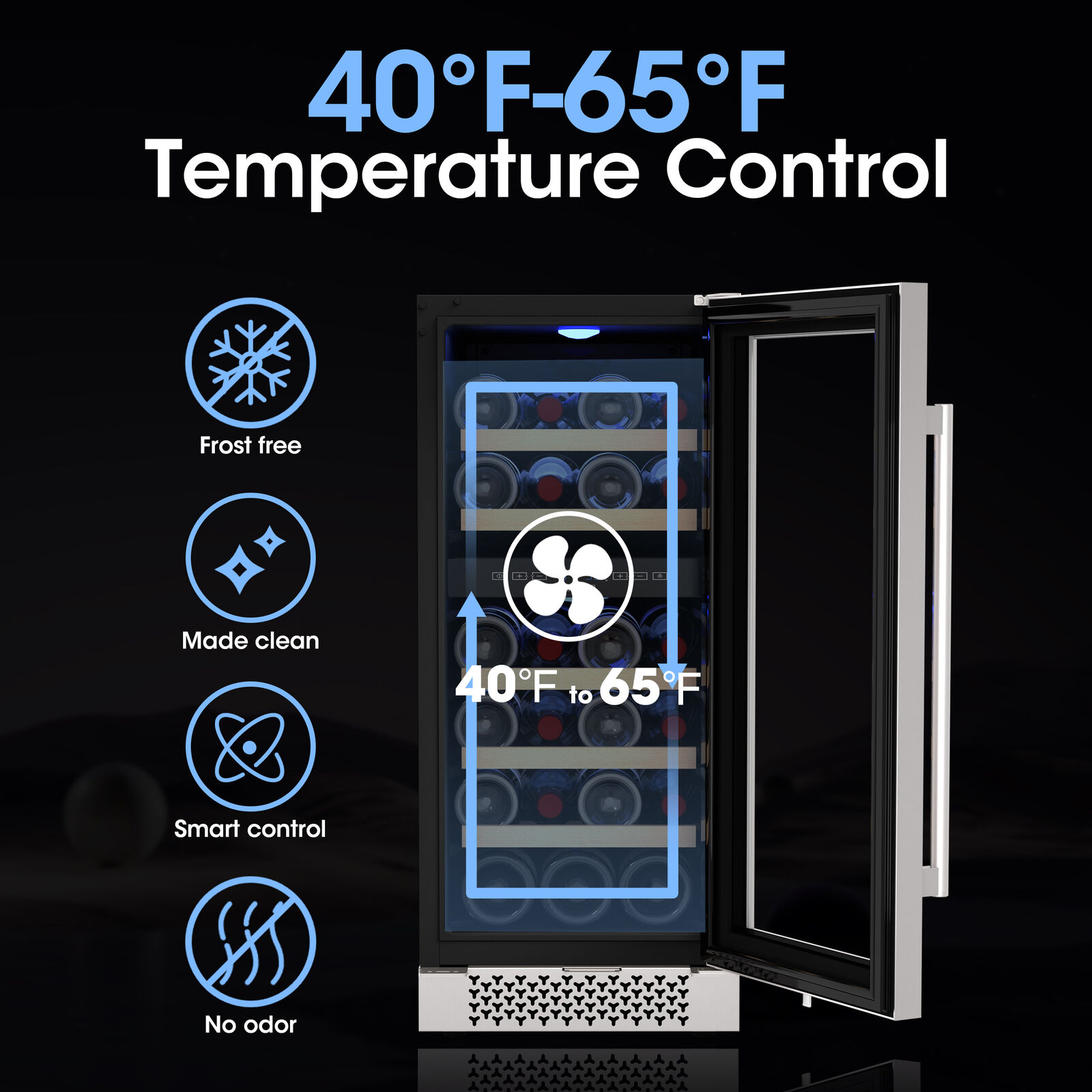 Under Counter Dual Zone Wine Fridge - 28 Bottles