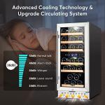 Tylza 30-Bottle Dual Zone Wine Fridge