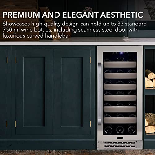 33 Bottle Built-in Wine Fridge by Whynter