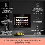 Klarstein Vinsider Built-in Wine Cooler: Onyx, 24 Bottles