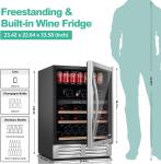 Dual Zone Wine & Beverage Fridge, 24 Inch