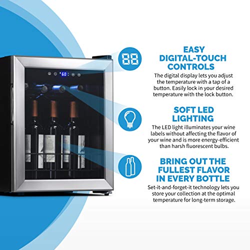 Compact 16-Bottle Wine Cooler by NewAir