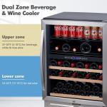 Dual Zone Wine & Beverage Fridge, 24 Inch