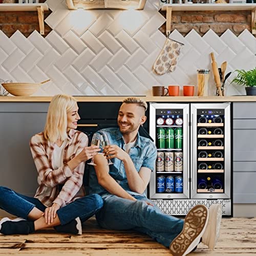 24" Dual Zone Wine & Beverage Cooler