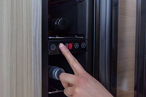 7 Bottle Black Glass Wine/Drinks Cooler by Russell Hobbs