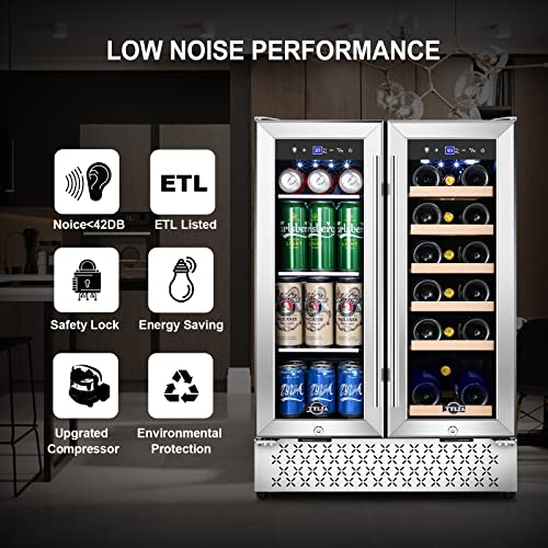 24" Dual Zone Wine & Beverage Cooler