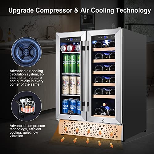 24" Dual Zone Wine & Beverage Cooler