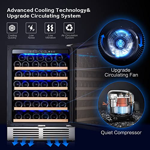 Bodega 24" Wine Cooler, 52 Bottle Capacity, WIFI-Controlled