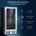 30-Bottle Wine Refrigerator with Temperature Control & Memory