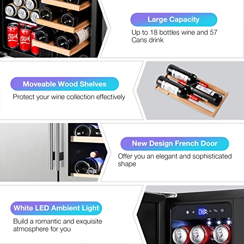 24-inch Dual Zone Wine and Beverage Cooler
