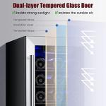 30-Bottle Wine Refrigerator with Temperature Control & Memory