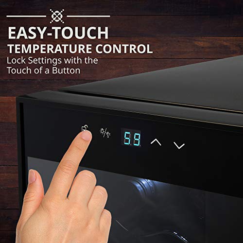 Ivation 12-Bottle Wine Cooler with Lock