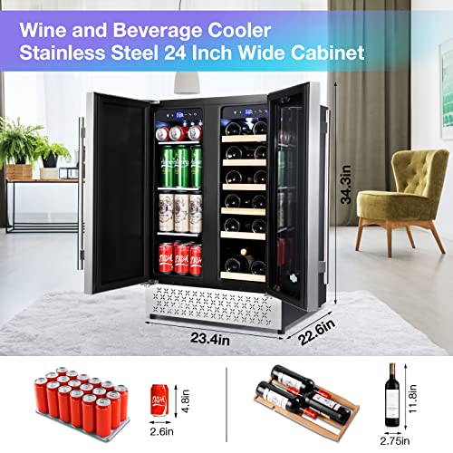 24-inch Dual Zone Wine and Beverage Cooler
