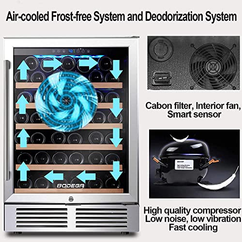 Bodega 24" Wine Cooler, 52 Bottle Capacity, WIFI-Controlled