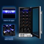 30-Bottle Wine Refrigerator with Temperature Control & Memory