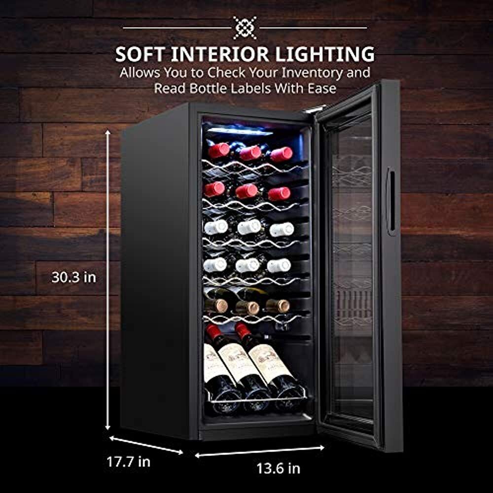 Ivation 18 Bottle Wine Fridge with Lock