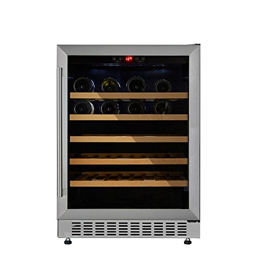 Cookology 60cm Stainless Steel Wine Cooler for 54 Bottles