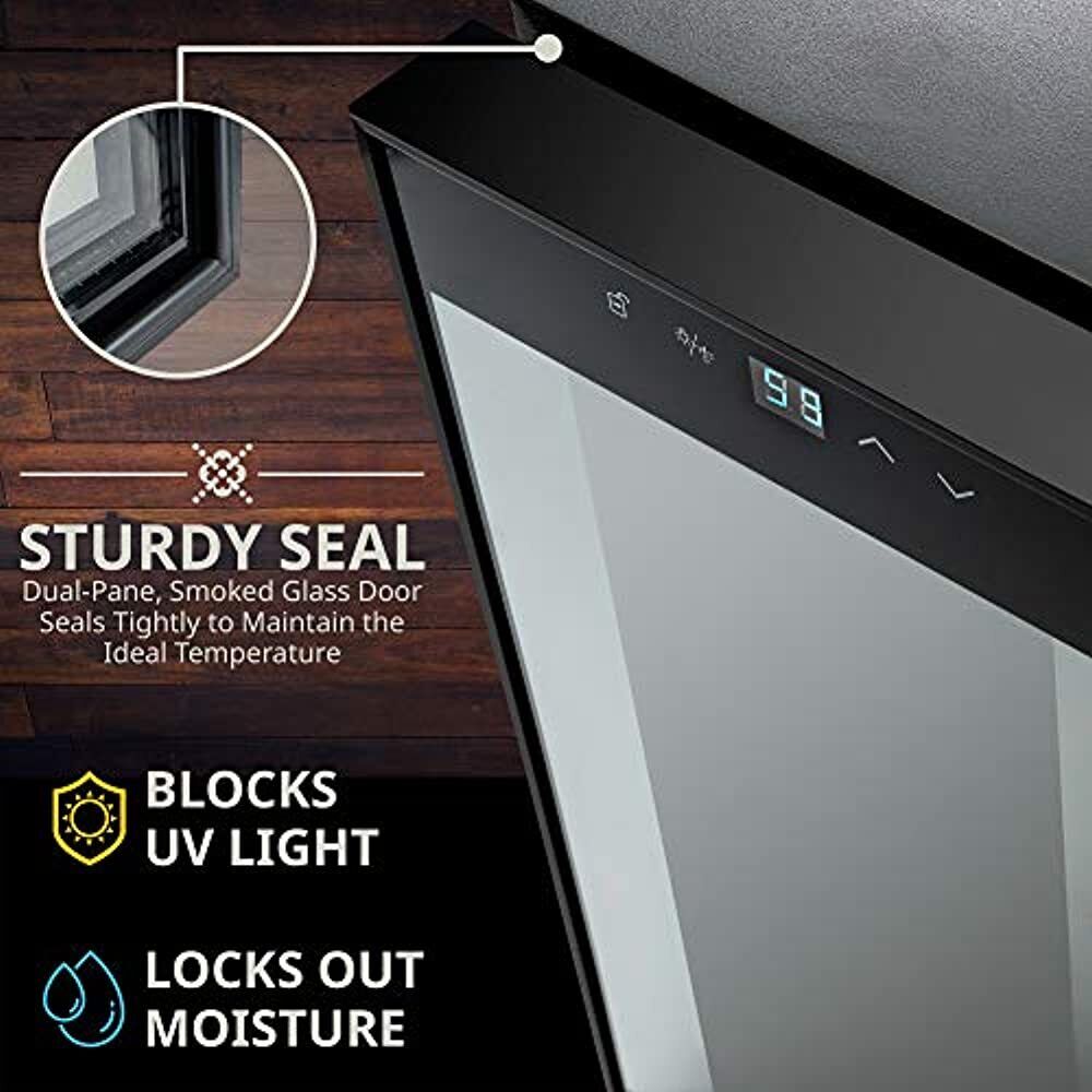 Ivation 18 Bottle Wine Fridge with Lock