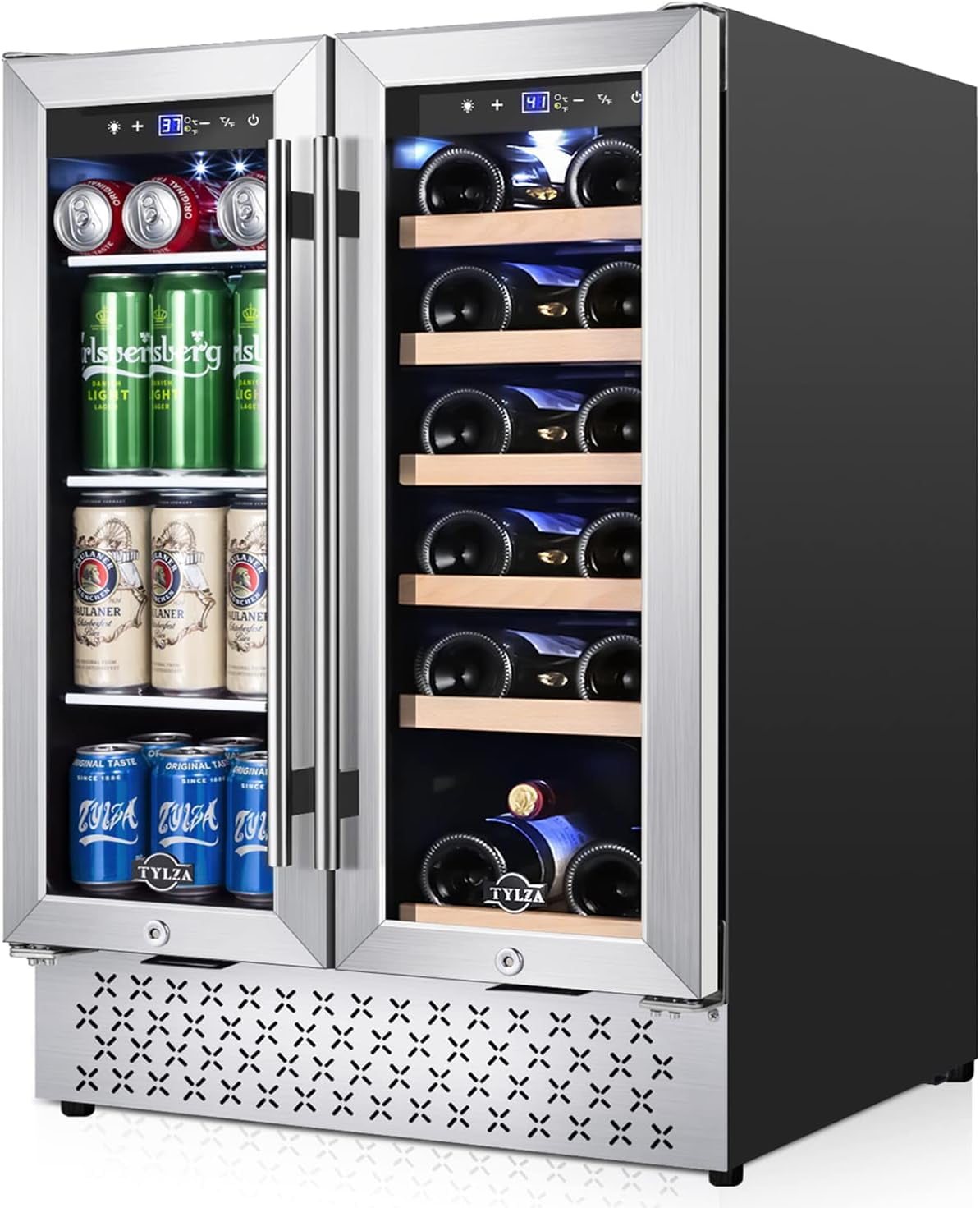 Tylza Dual Zone French Door Wine Fridge