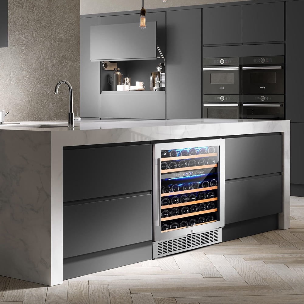 AOBOSI Dual Zone 46-Bottle Wine Cooler