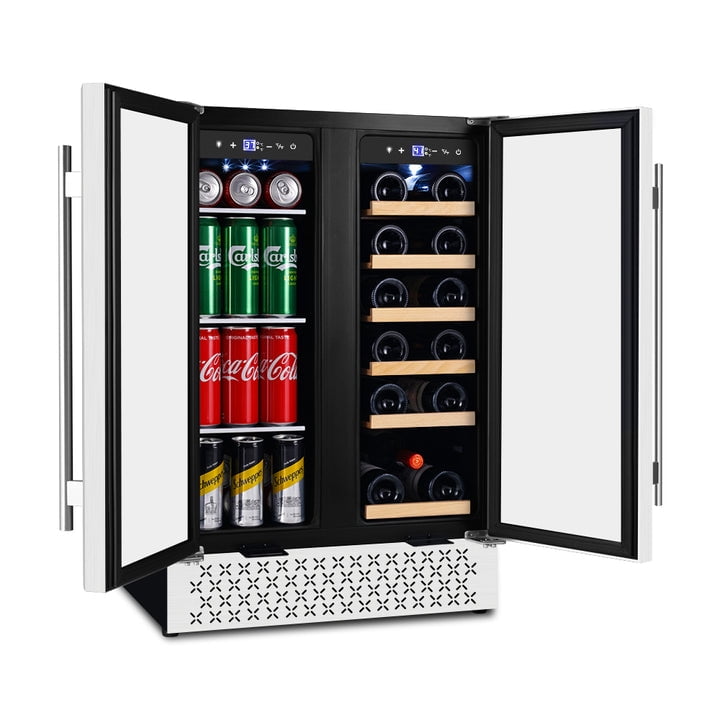 Tylza Dual Zone Wine & Beer Fridge - 18 Bottles, 57 Cans