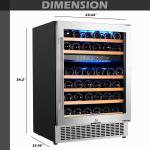 AOBOSI Dual Zone 46-Bottle Wine Cooler