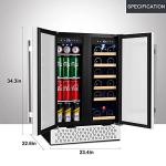 Tylza Dual Zone Wine & Beer Fridge - 18 Bottles, 57 Cans