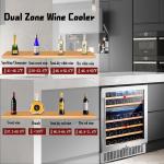 AOBOSI Dual Zone 46-Bottle Wine Cooler