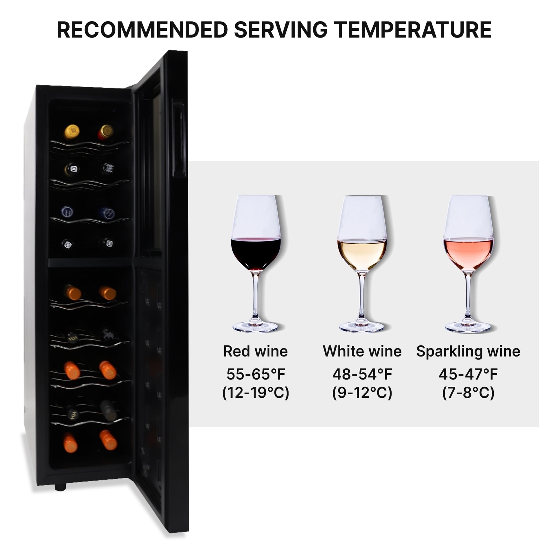 18 Bottle Dual Zone Wine Fridge