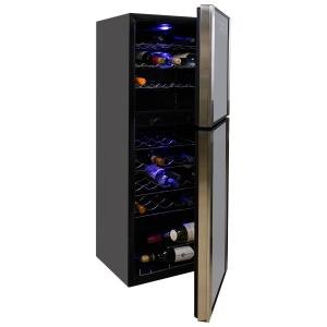 Koolatron Dual Zone Freestanding Wine Fridge - Black