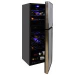 Koolatron Dual Zone Freestanding Wine Fridge - Black