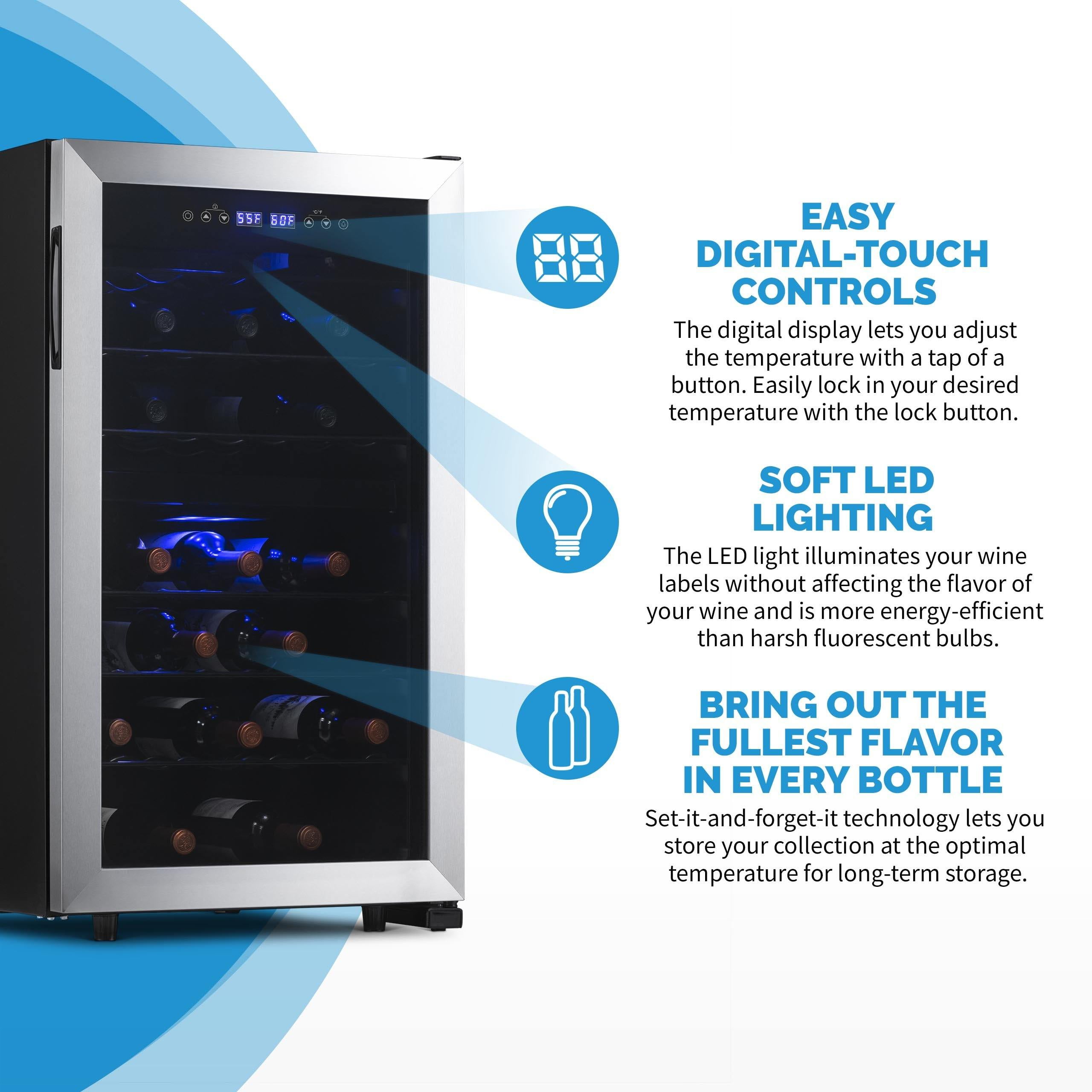 Newair 28 Bottle Dual Zone Wine Fridge (Refurbished)