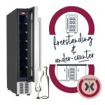 Cookology 7-Bottle Black Glass Wine Fridge