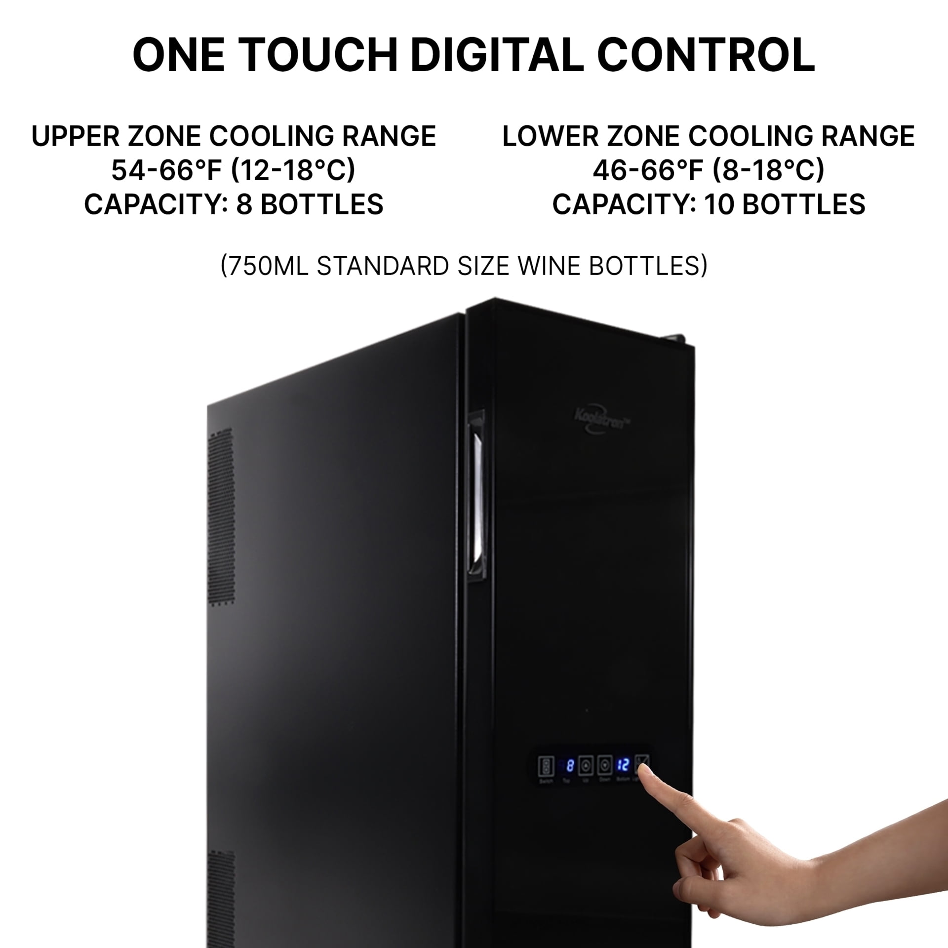 18 Bottle Dual Zone Wine Fridge