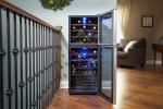 Koolatron Dual Zone Freestanding Wine Fridge - Black