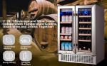 Aobosi 24in Dual Zone Wine & Beverage Fridge
