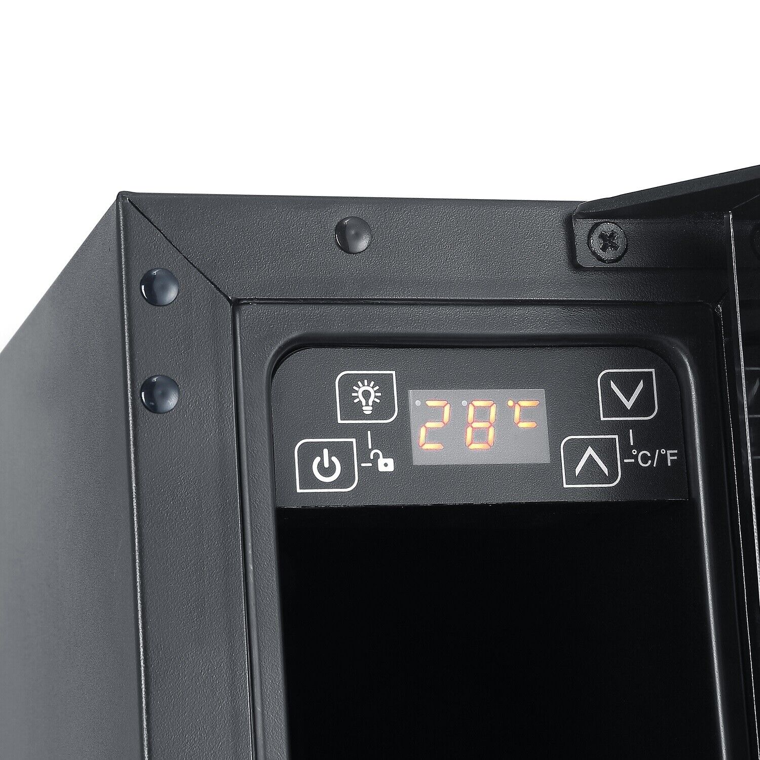 Cookology 7-Bottle Black Glass Wine Fridge