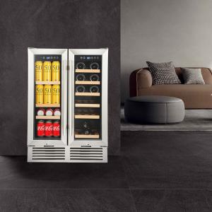 Dual Zone Wine & Beverage Cooler with LED Light
