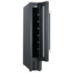 Cookology 7-Bottle Black Glass Wine Fridge