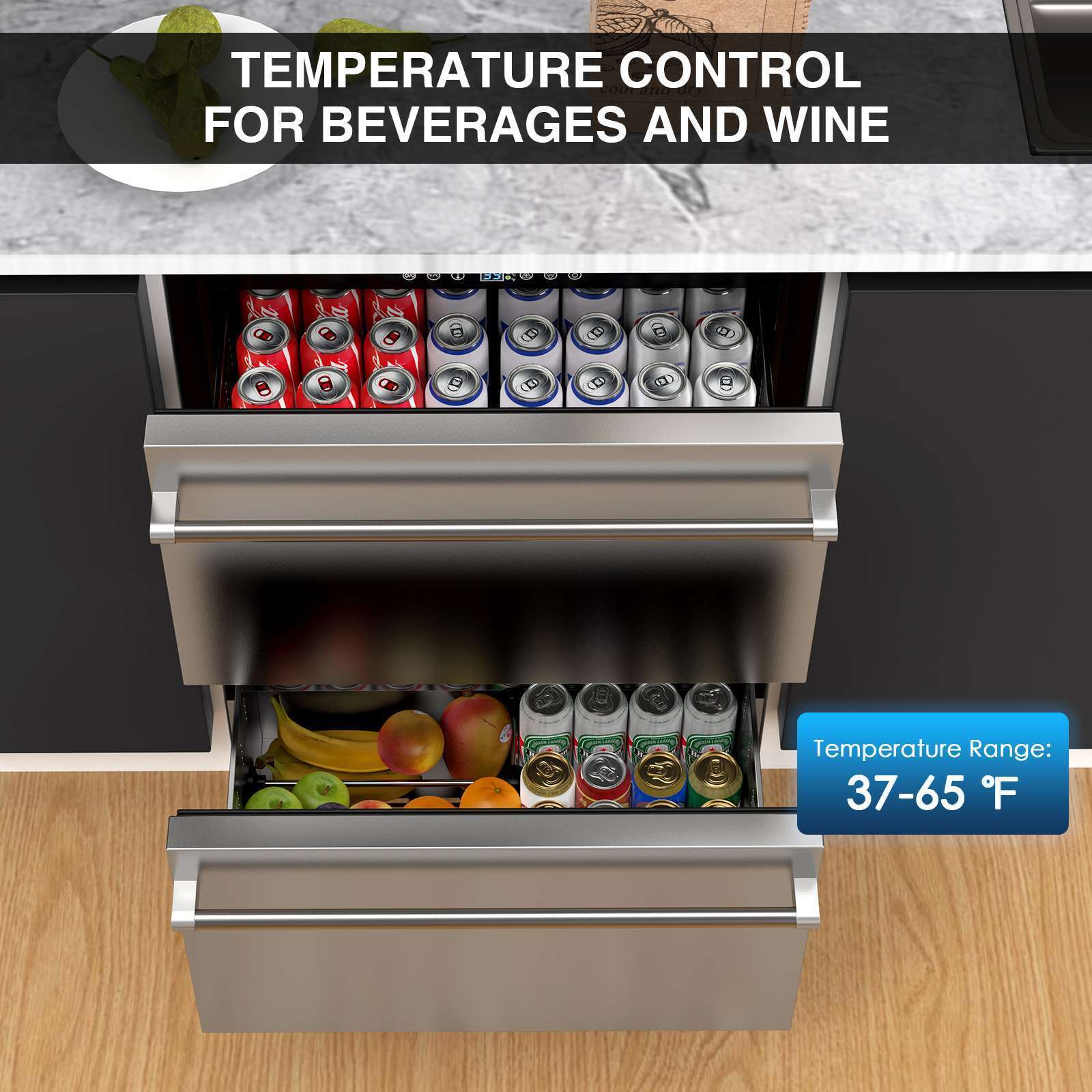 Large Dual Zone Wine and Beverage Cooler