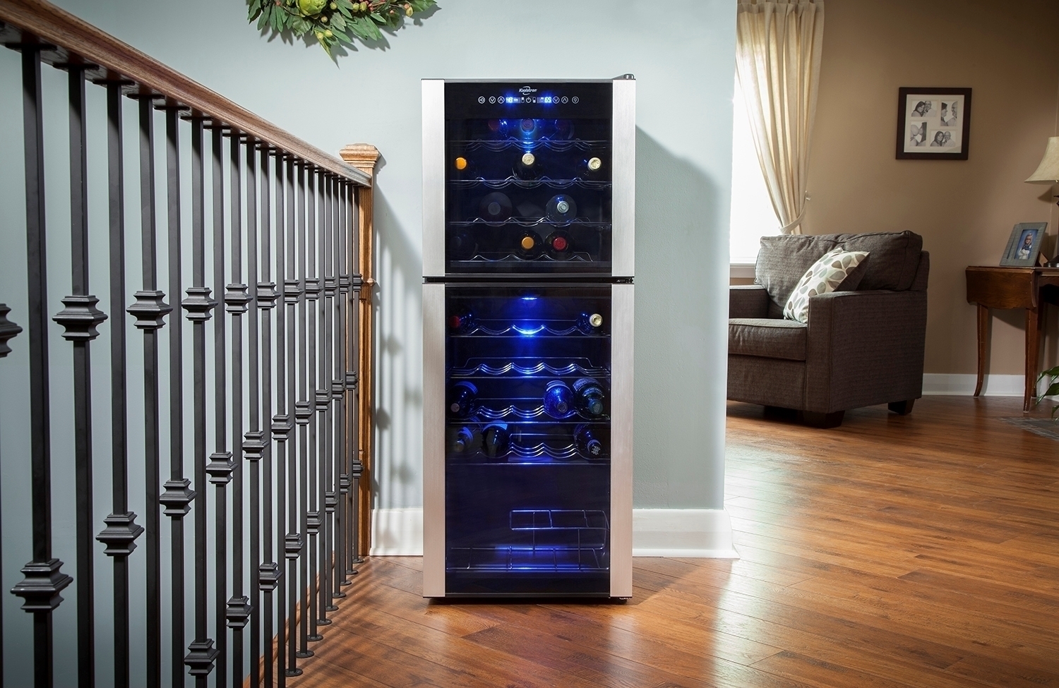 Koolatron Dual Zone Freestanding Wine Fridge - Black