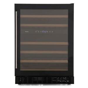 Amica Black Undercounter Wine Cooler with Dual Zones