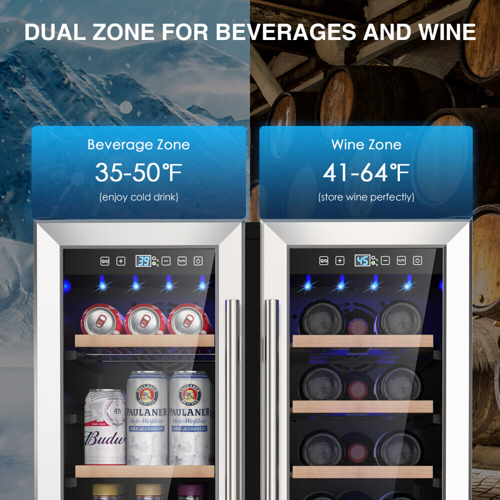 Dual Zone Wine Cooler for Red and White