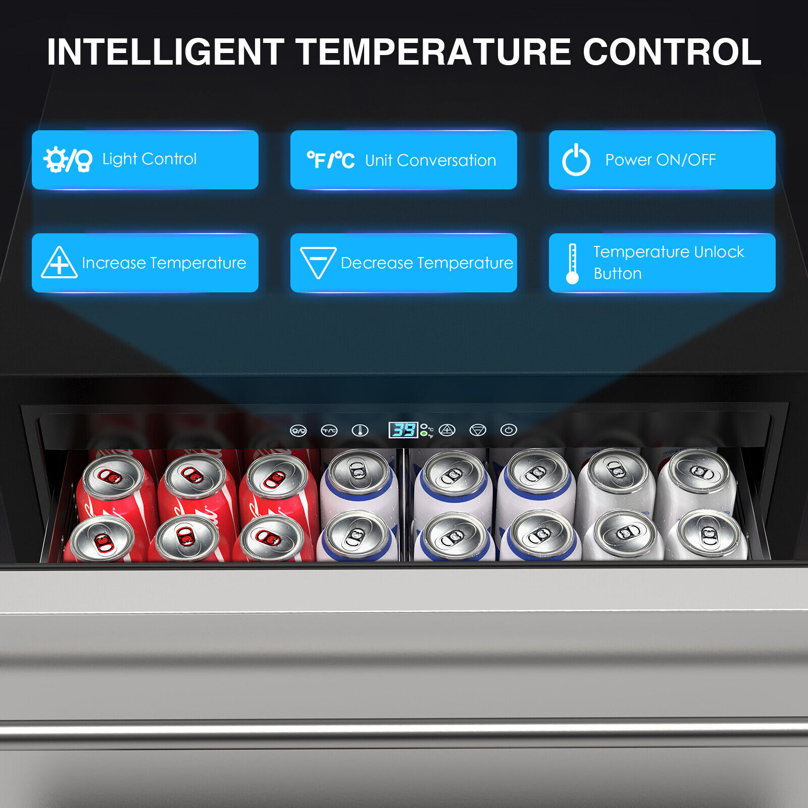 Large Dual Zone Wine and Beverage Cooler