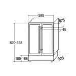 Black Freestanding Dual Zone Wine Cooler with Double Doors