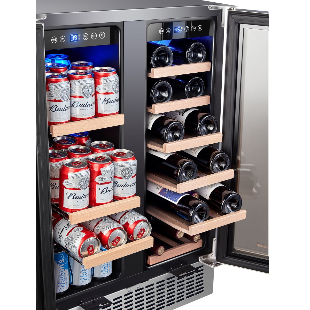 Aobosi 2-in-1 Wine and Beverage Fridge