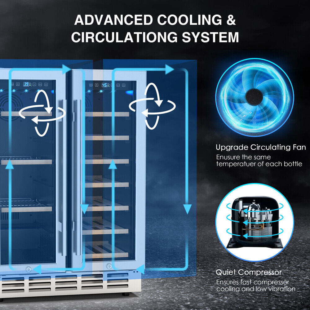 Dual Zone Wine Cooler for Red and White