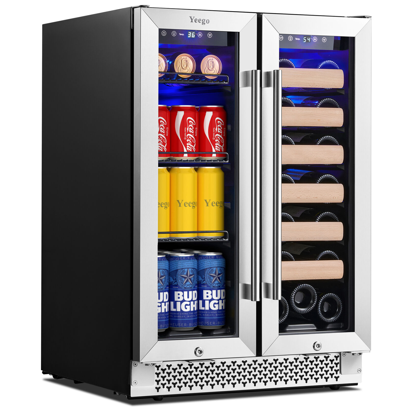 Yeego Dual Zone Wine & Beverage Fridge - 24